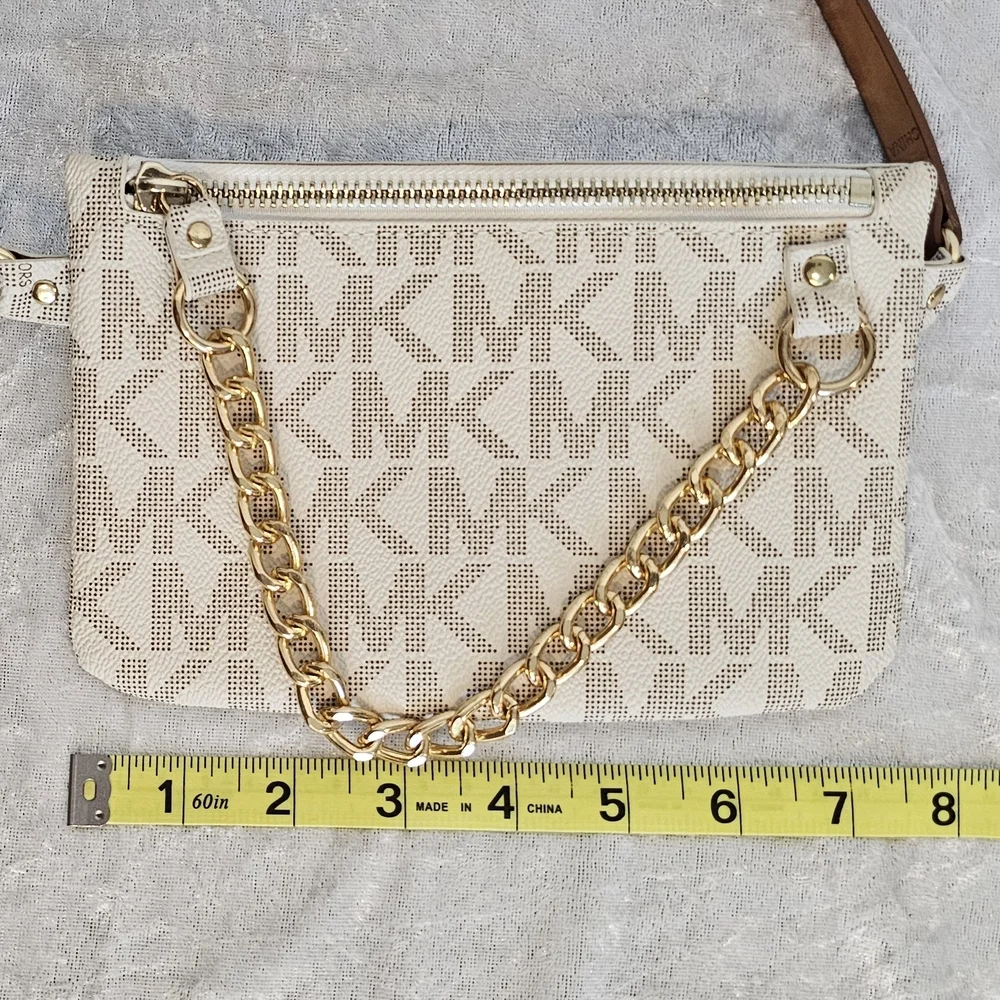*NWOT* Michael Kors Cream and Brown Waist Bag